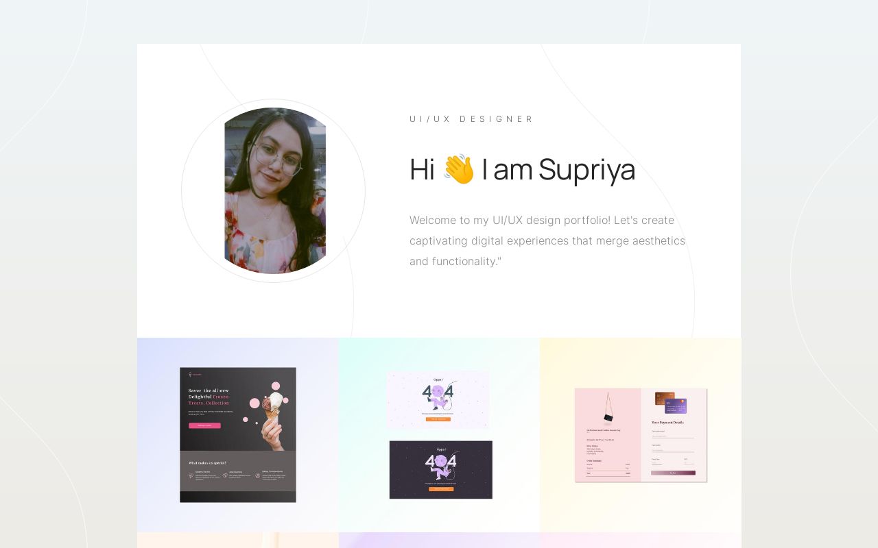Supriya B | Portfolio